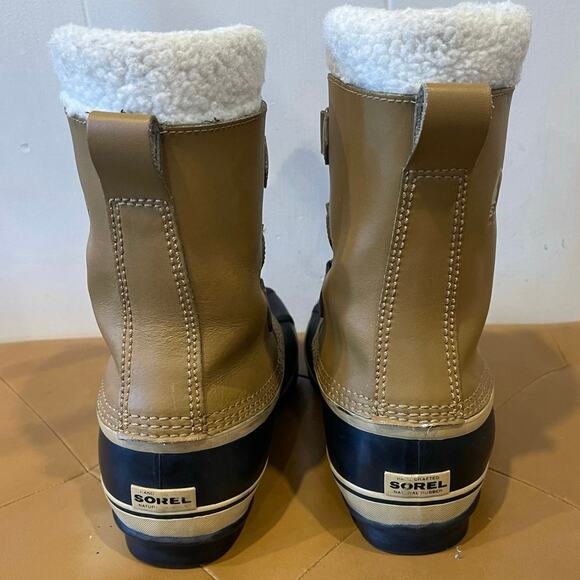 Sorel Sherpa Lined Waterproof Brown Lace-Up Duck Snow‎ Boots Women’s Size 5 - Picture 5 of 5